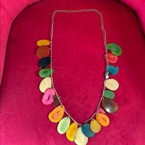Multicolor natural seeds necklace
